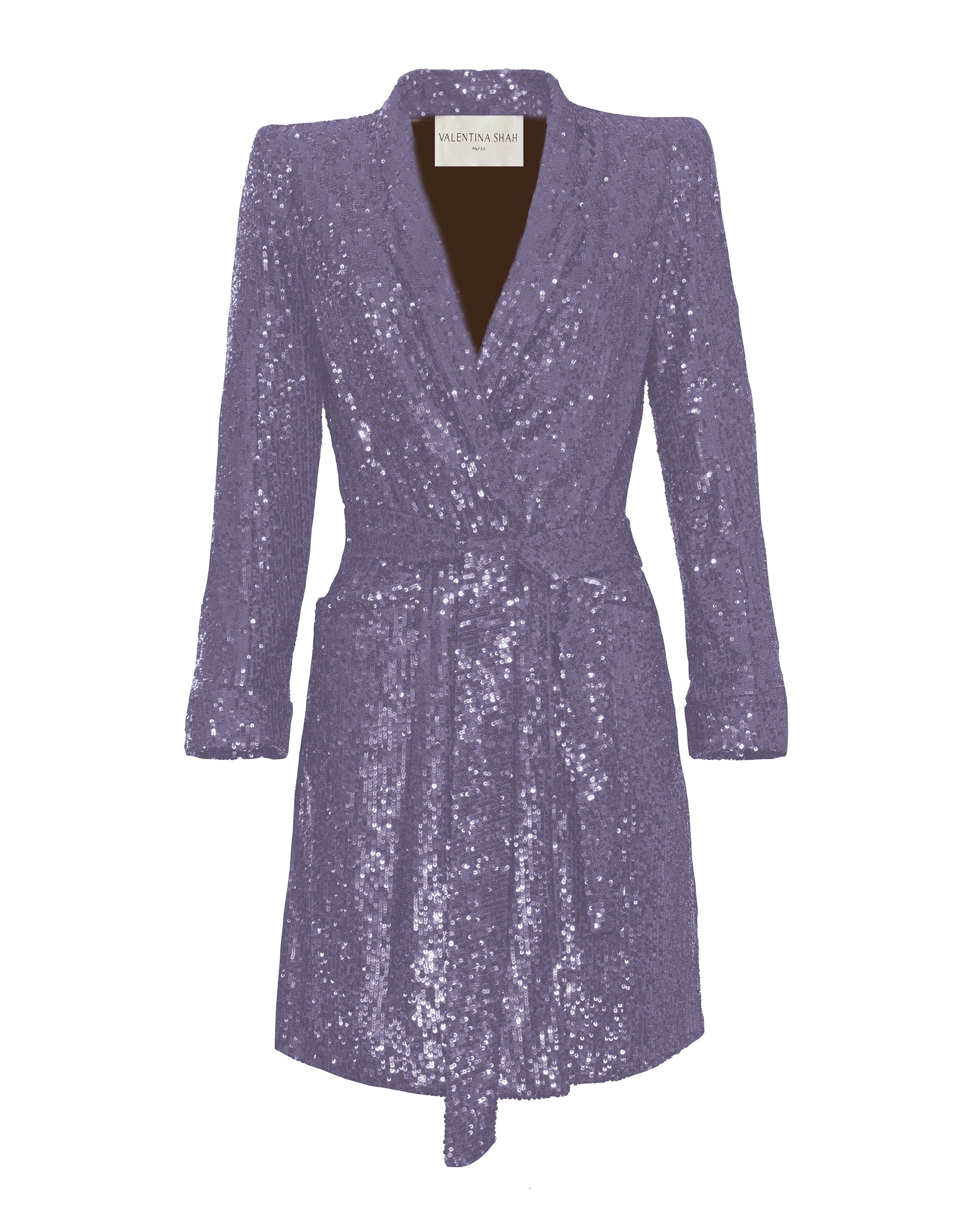 CARLOTTA BLAZER DRESS- SEQUINED LAVANDER