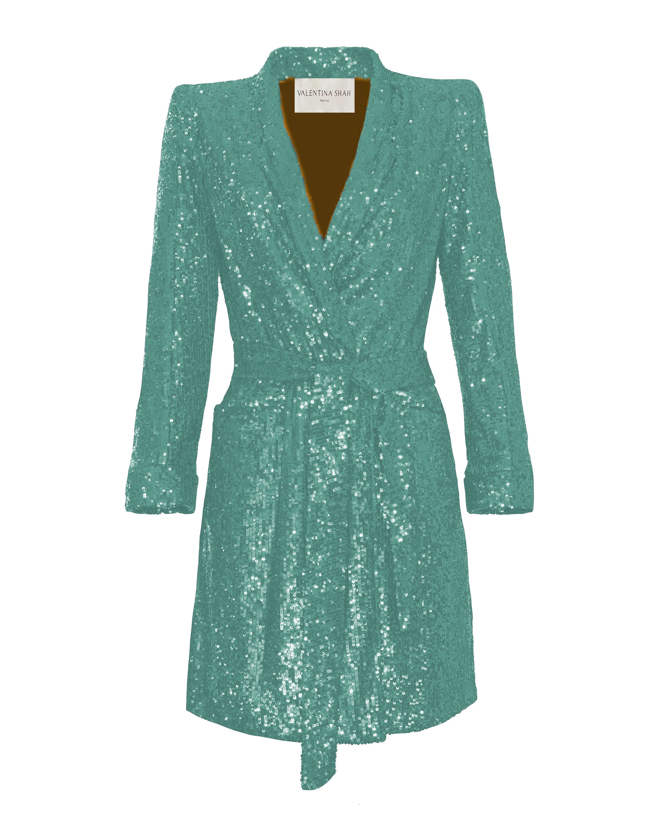 CARLOTTA BLAZER DRESS SEQUINED MINT