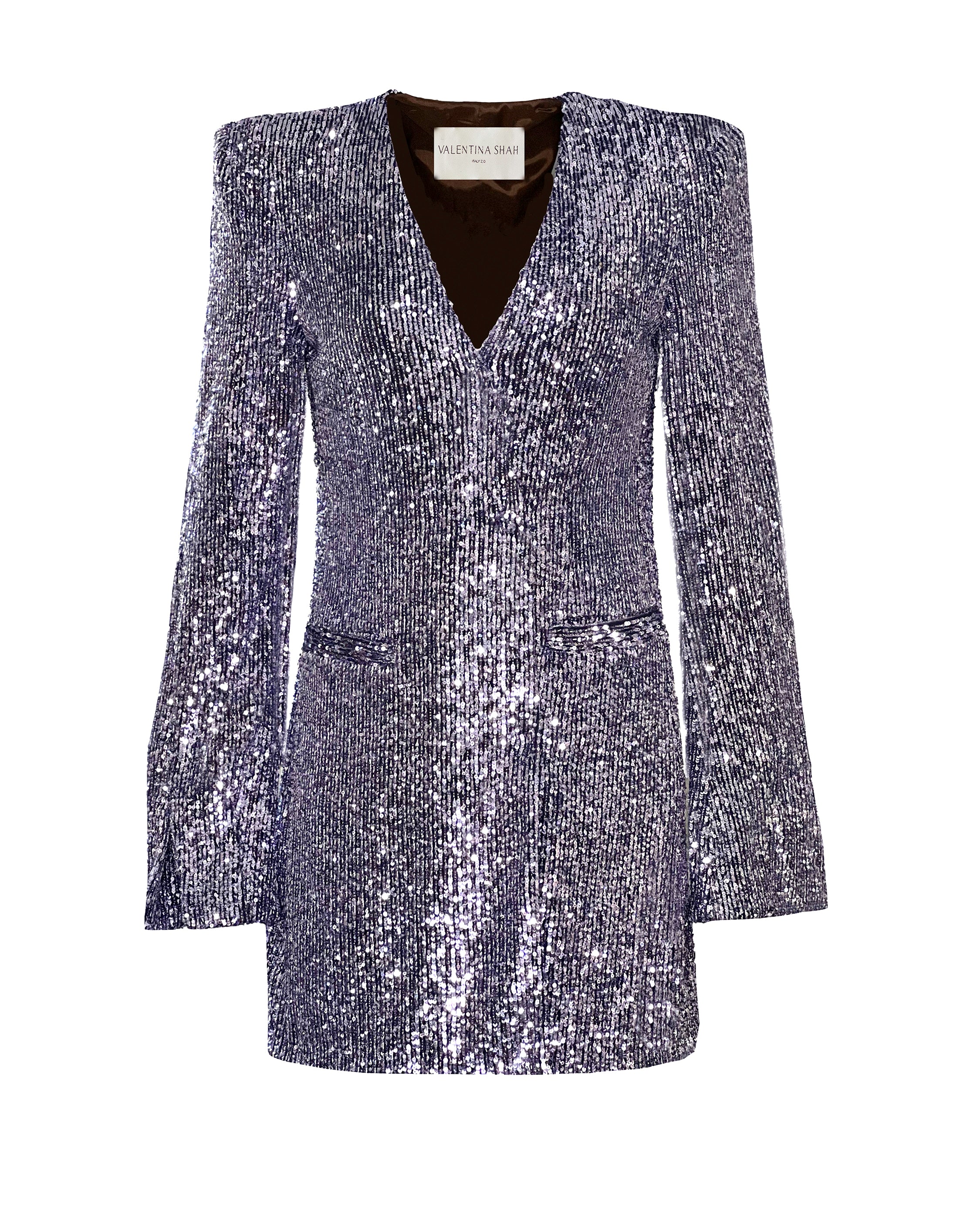 DIXIE BLAZER DRESS- SEQUINED LAVANDER