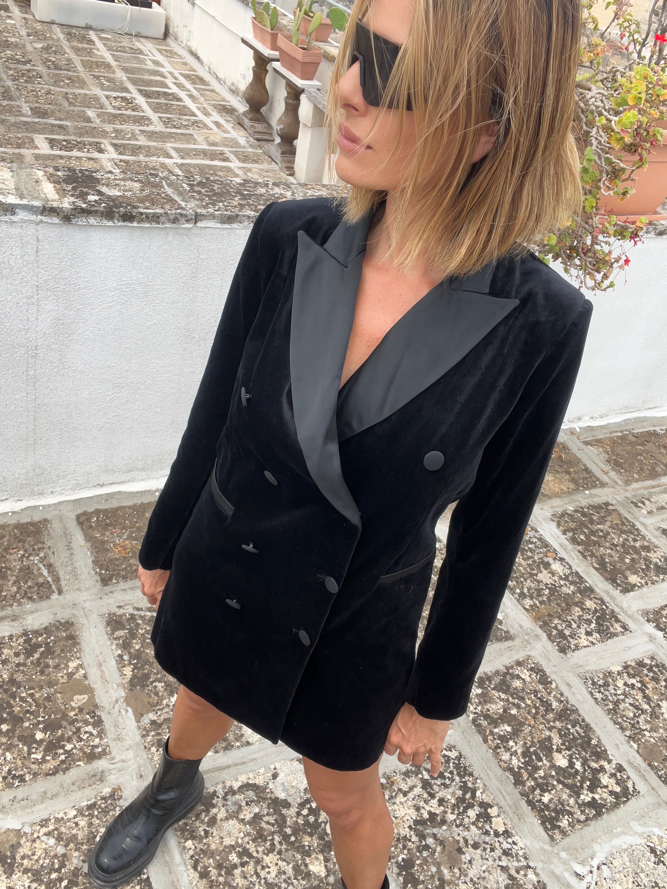 JAMES BLAZER DRESS- BLACK