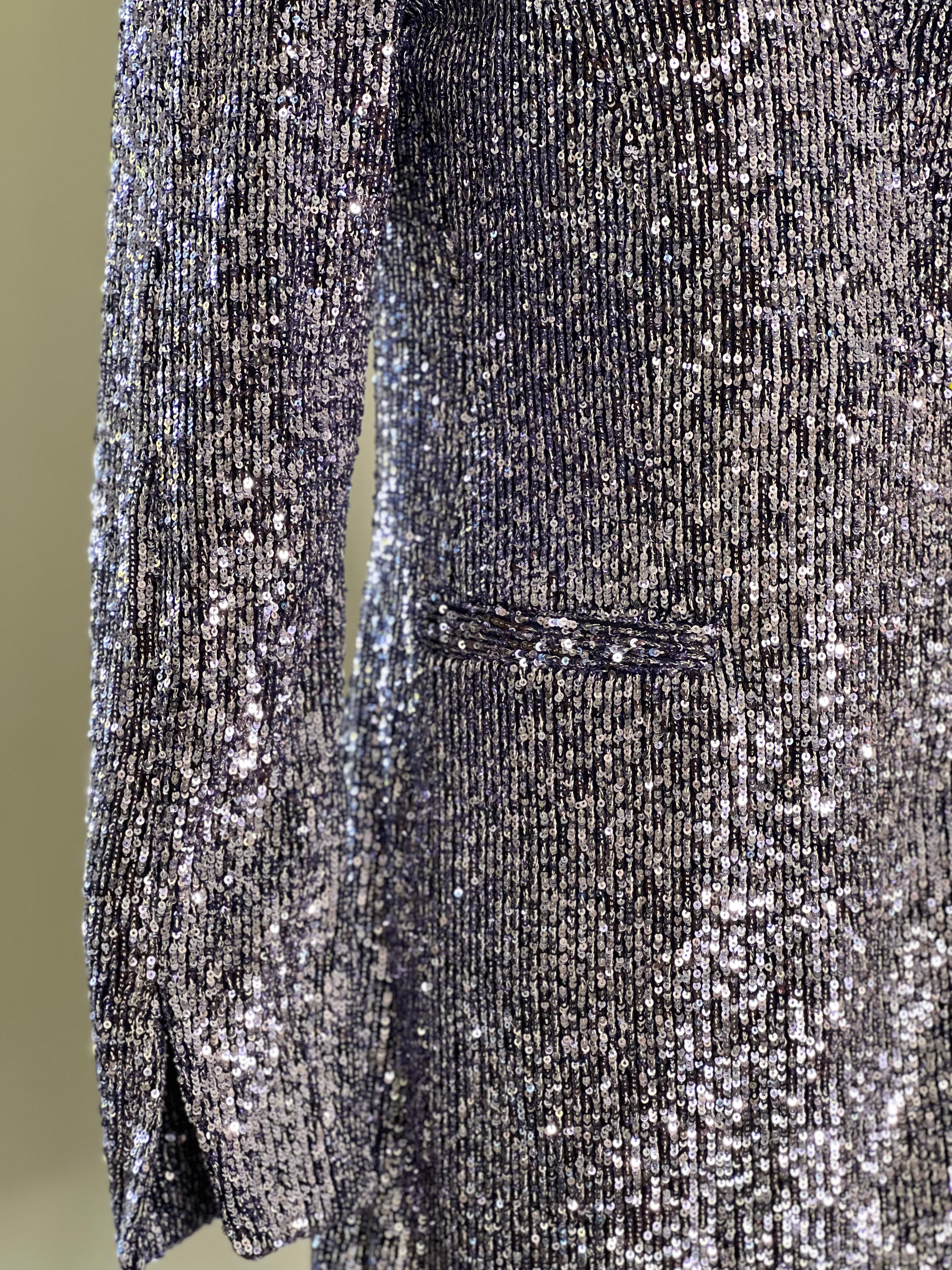 DIXIE BLAZER DRESS- SEQUINED LAVANDER