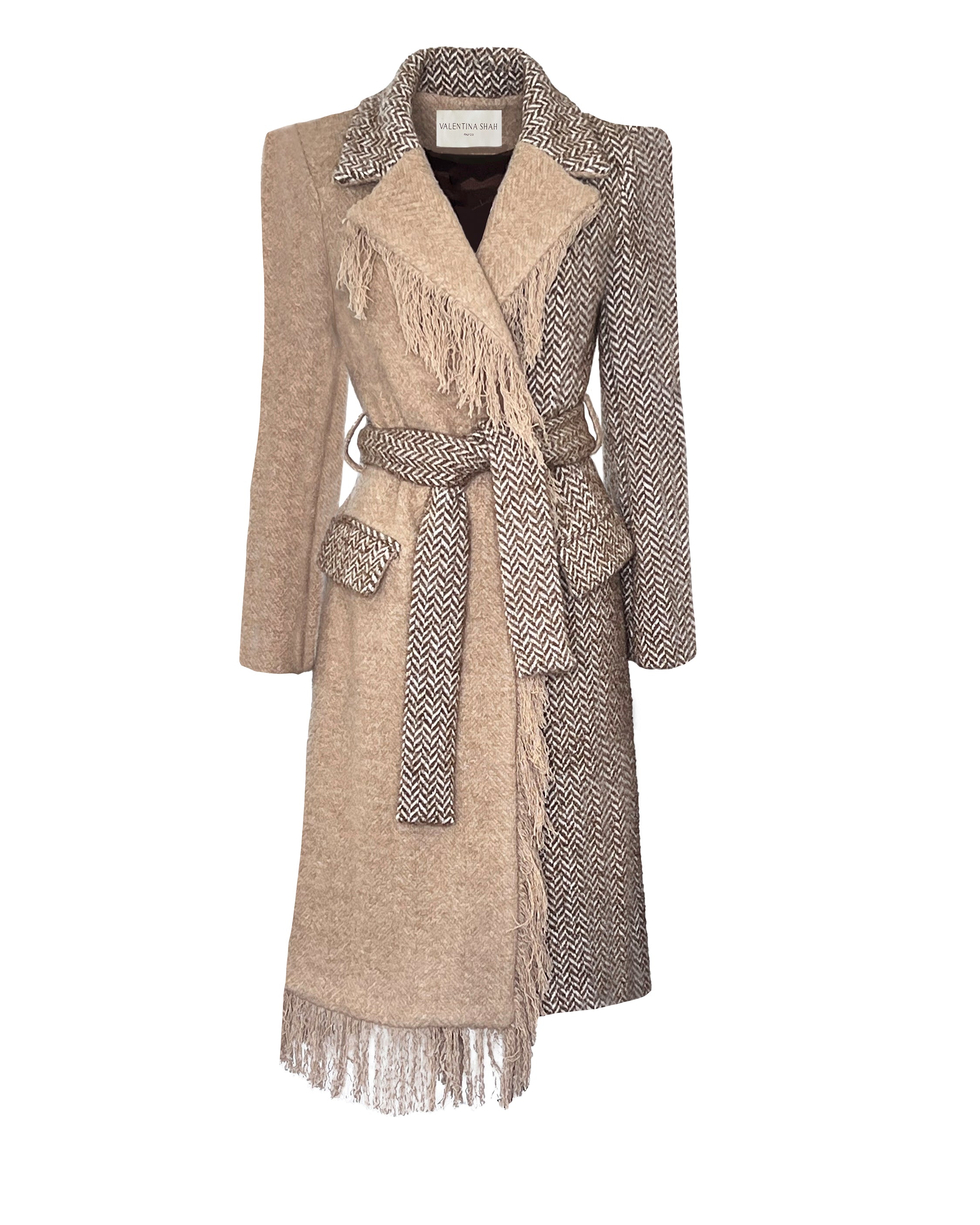 RITA COAT- HERRINGBONE CREAM