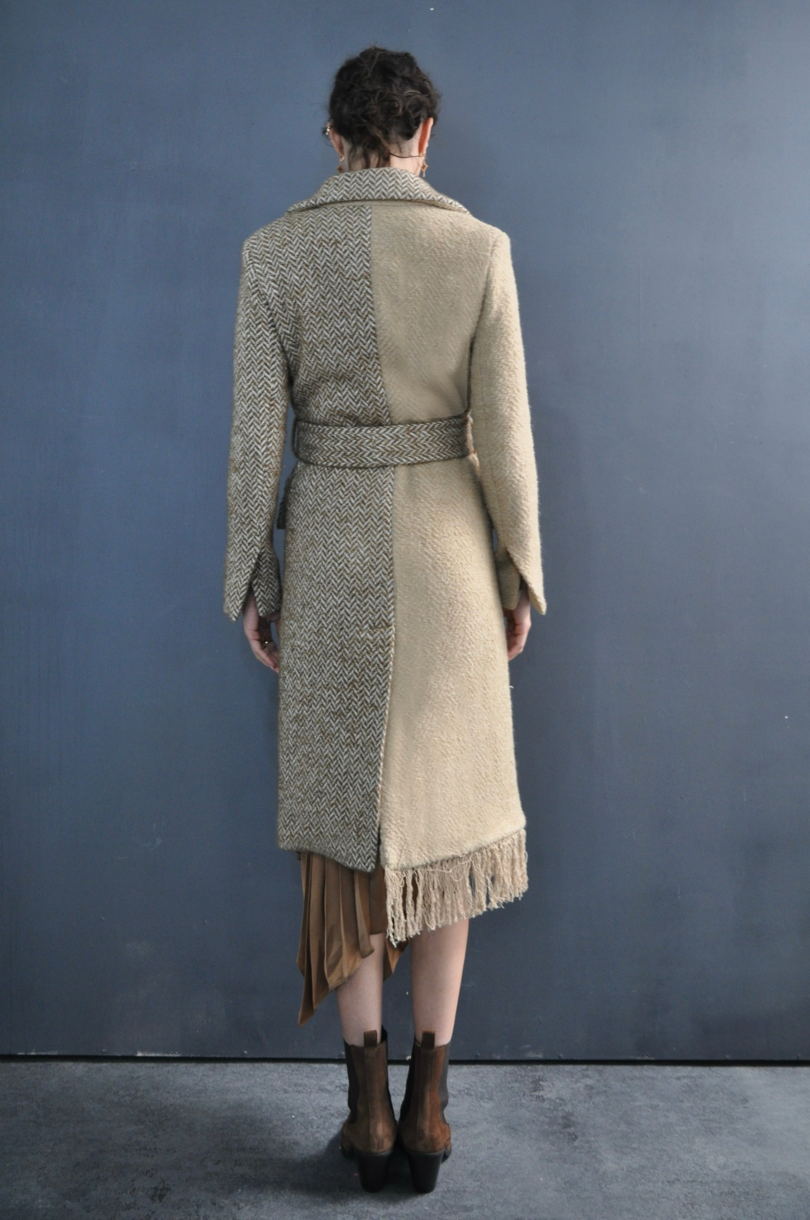 RITA COAT- HERRINGBONE CREAM