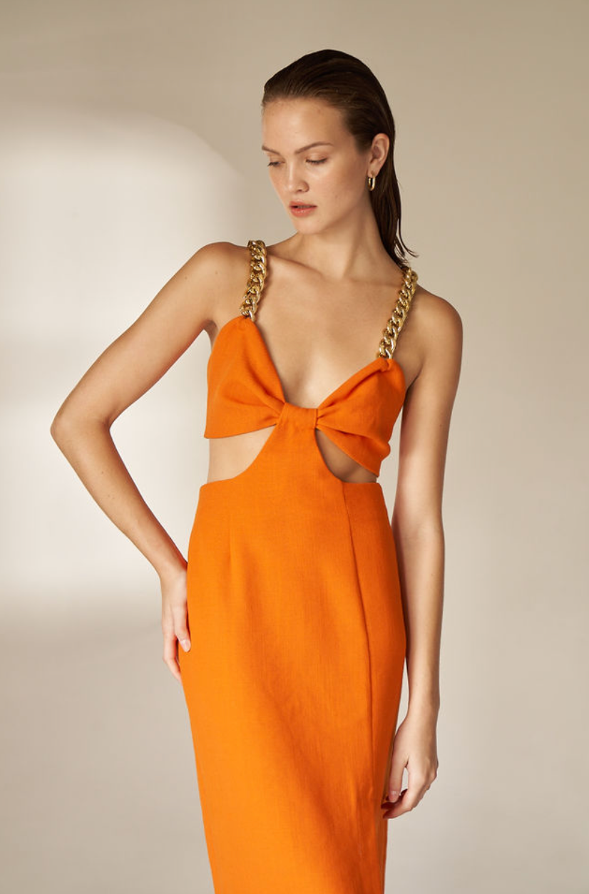 DAVID DRESS- SUNSET ORANGE