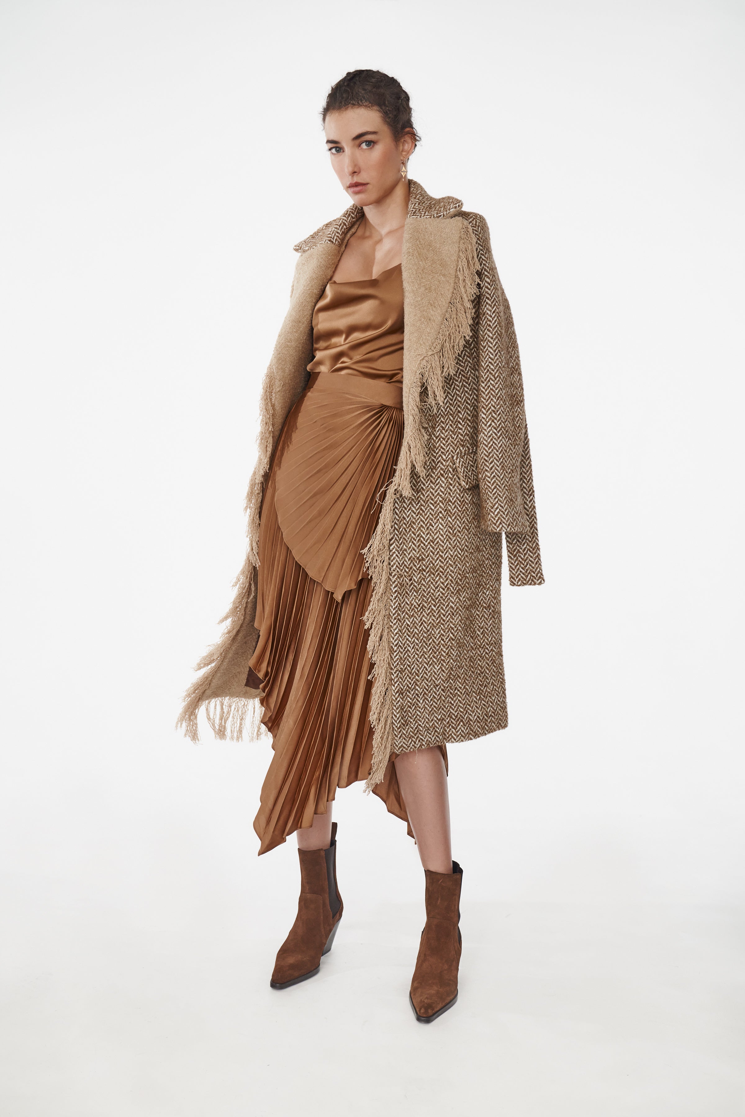 RITA COAT- HERRINGBONE CREAM