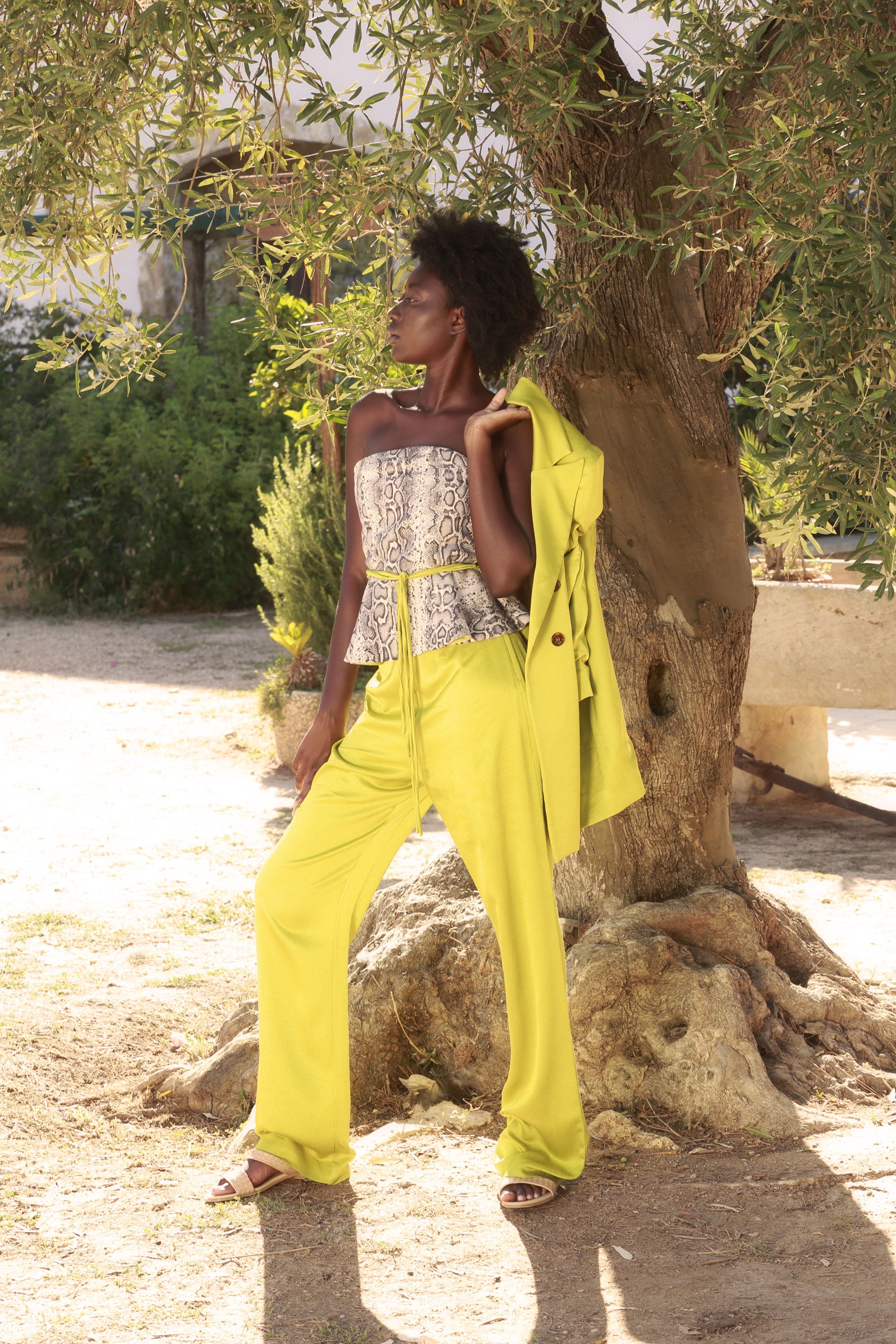 MARTINA BLAZER- CHARTREUSE