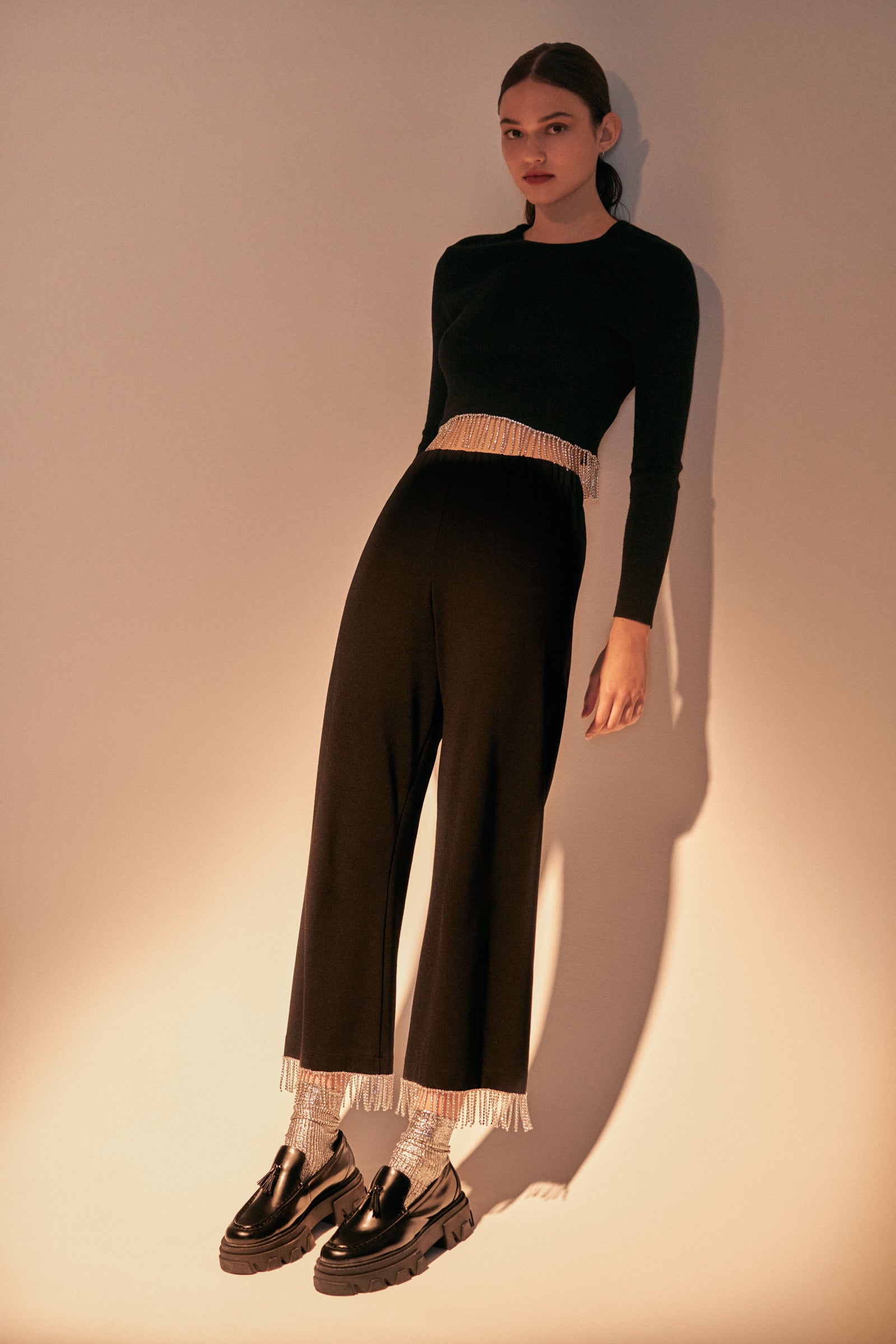 POPPY PANTS- BLACK CRYSTALS