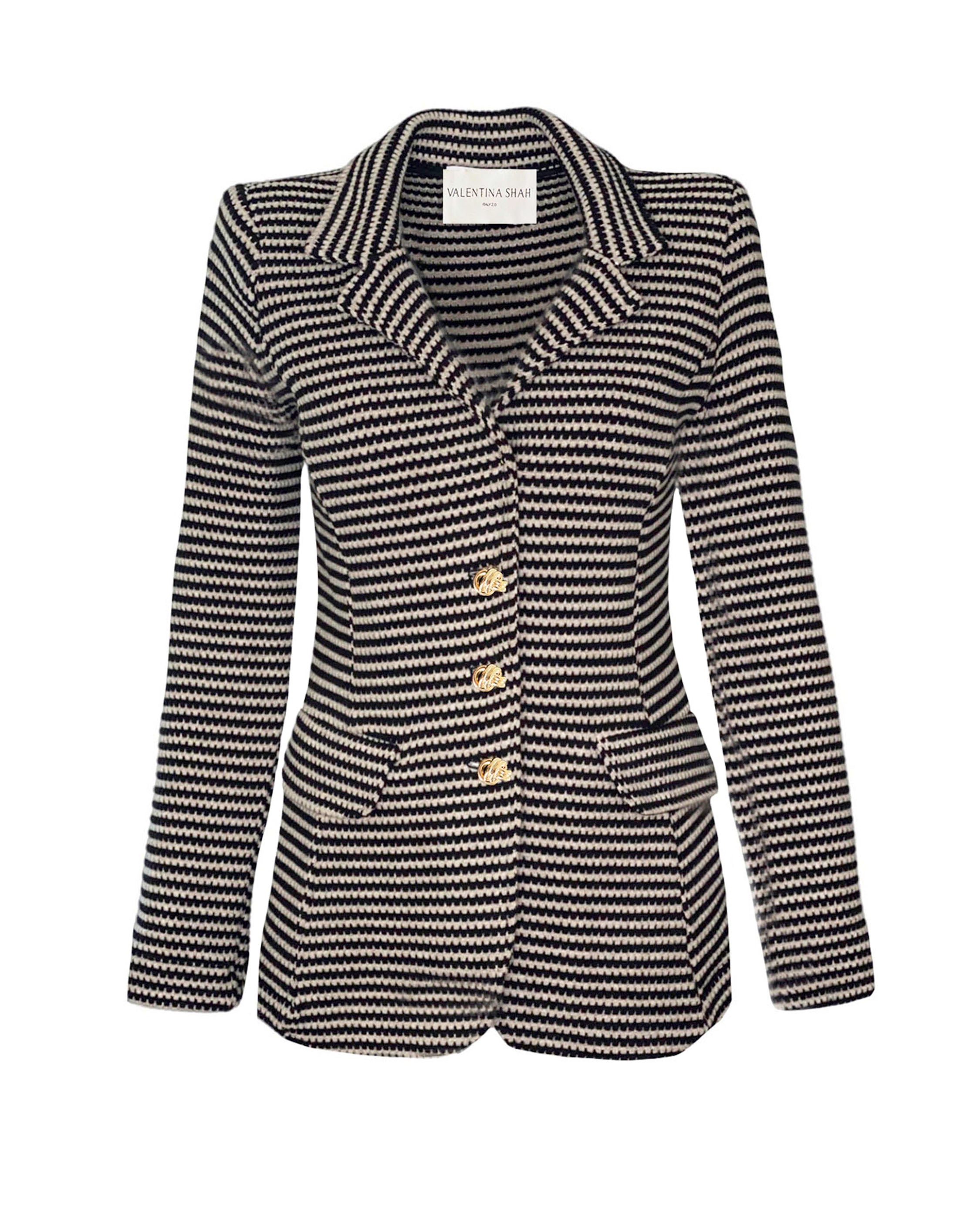 JANET BLAZER- STRIPED JAQUARD