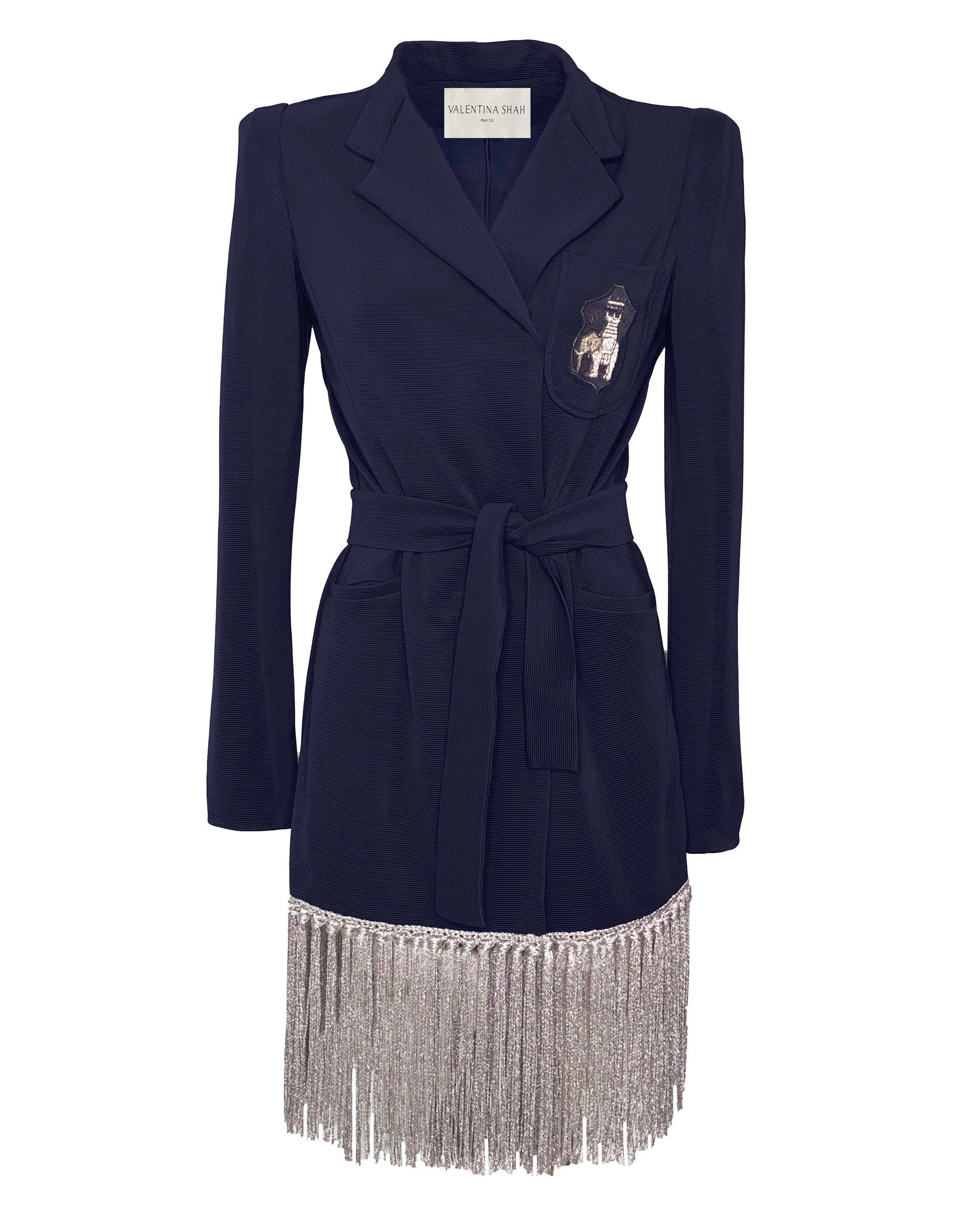 JACKLYN BLAZER DRESS- NAVY