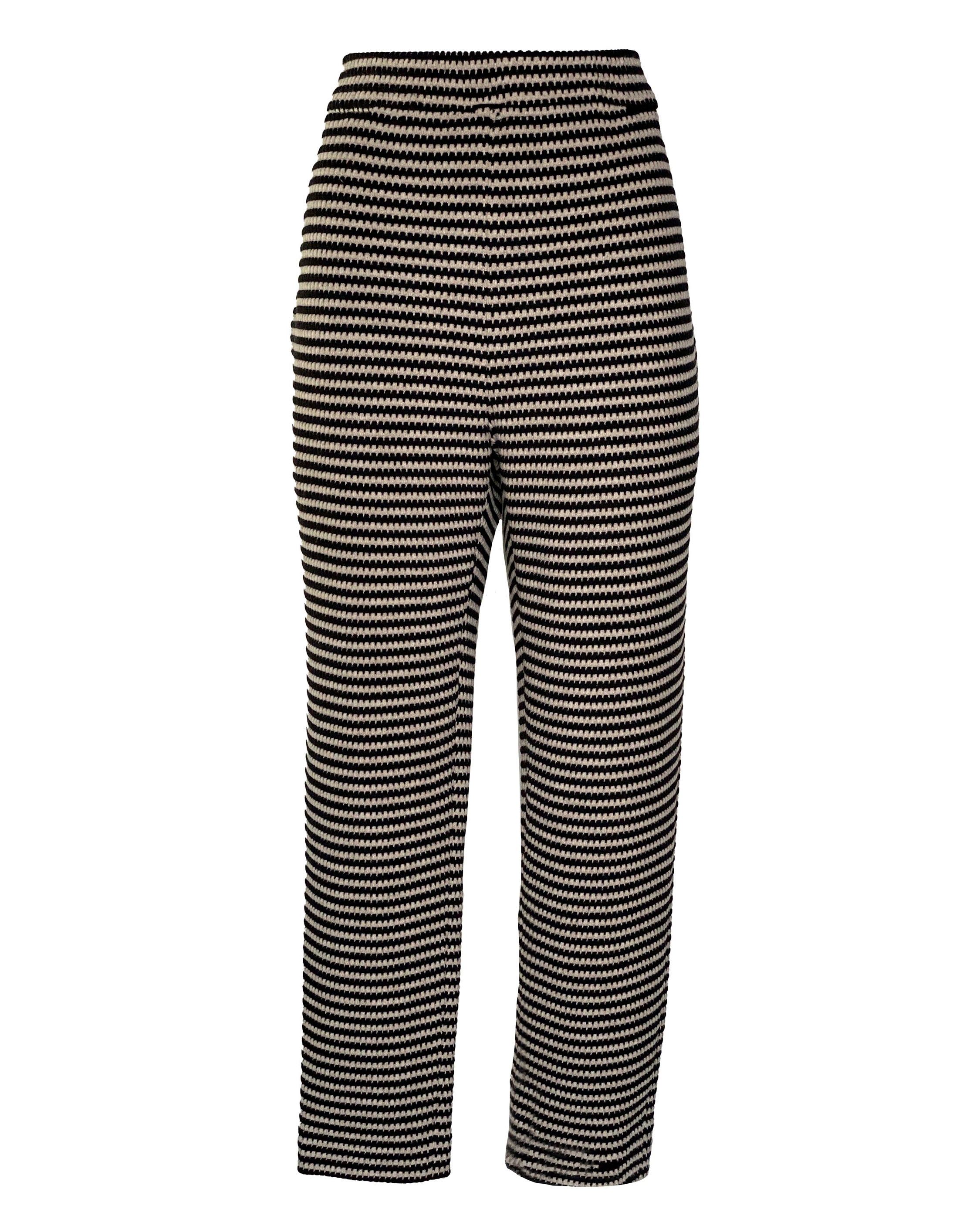 LAURA PANT- Striped Jaquard