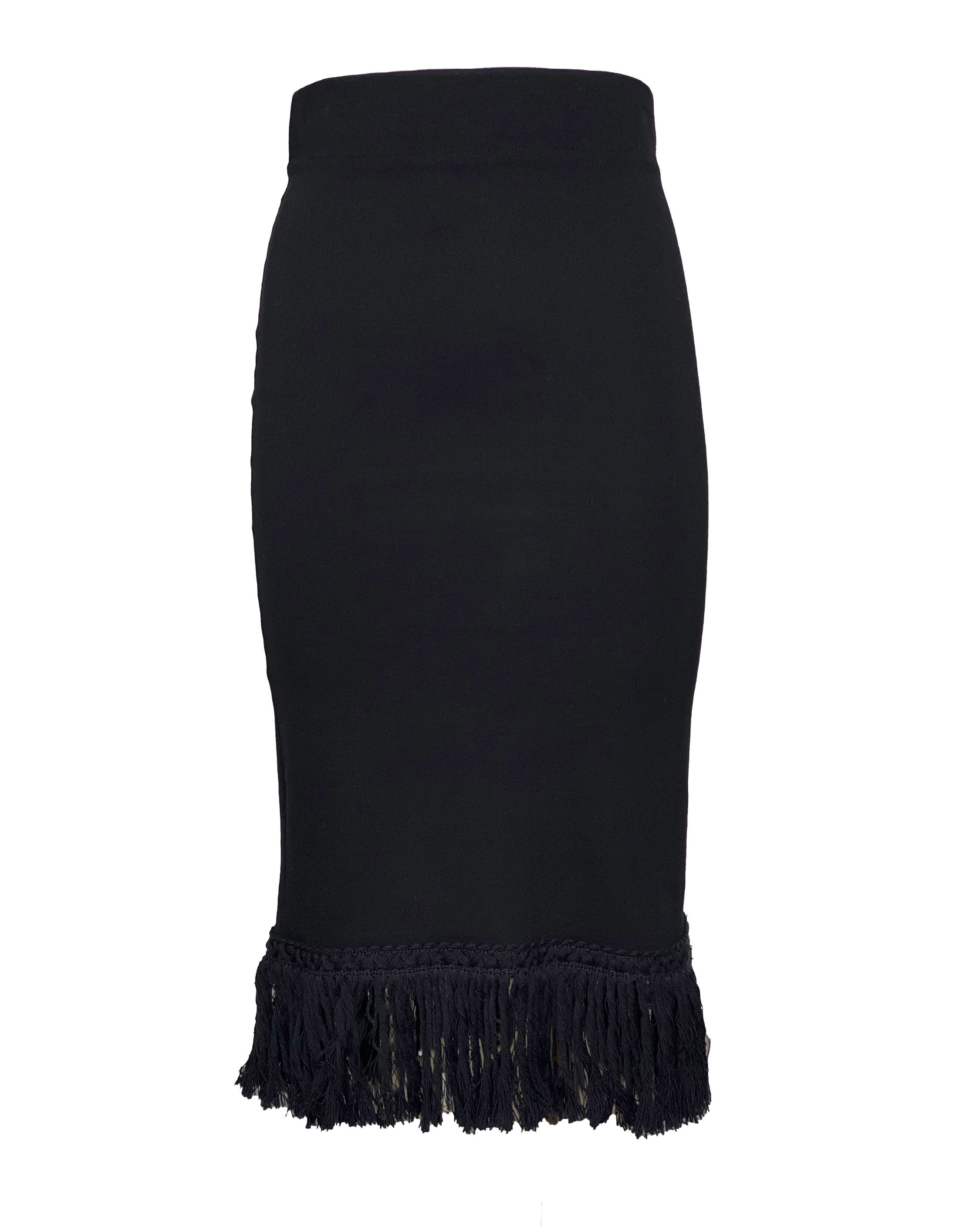 SONIA KNIT SKIRT- BLACK