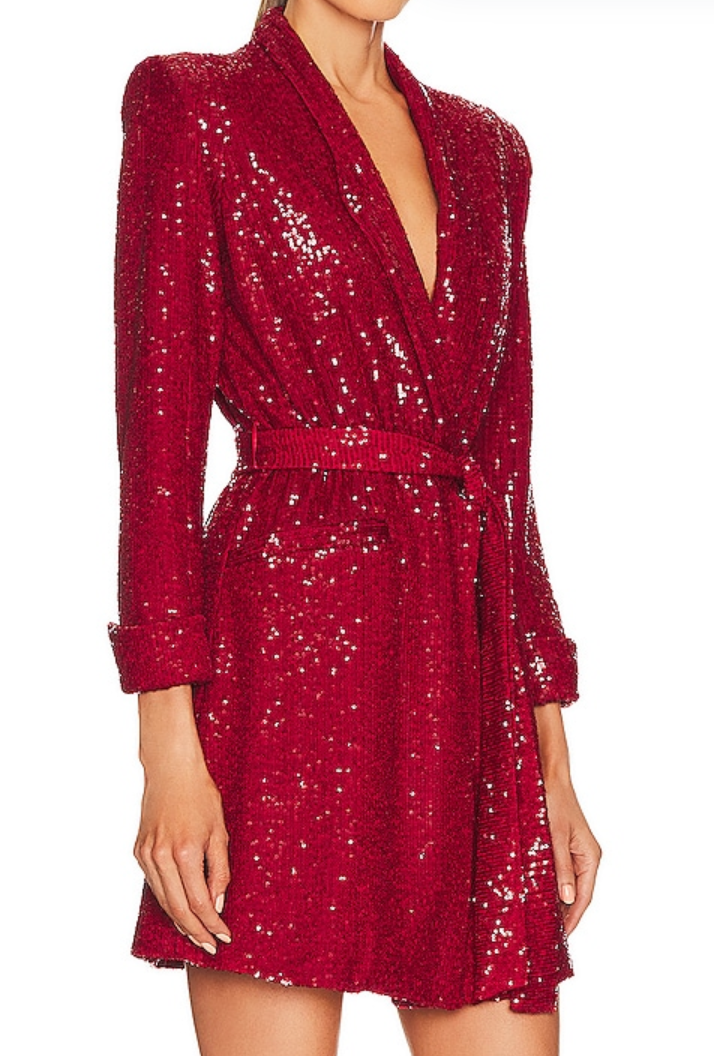 CARLOTTA BLAZER DR- RUBY SEQUINED