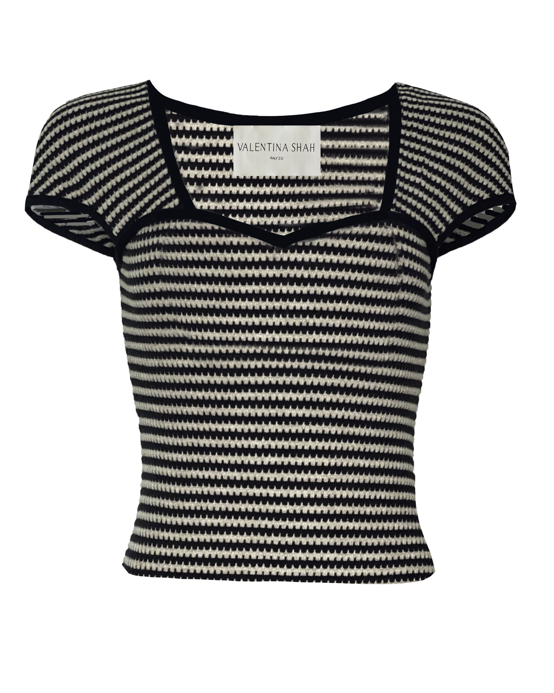 TASNIA TOP- Striped Jaquard