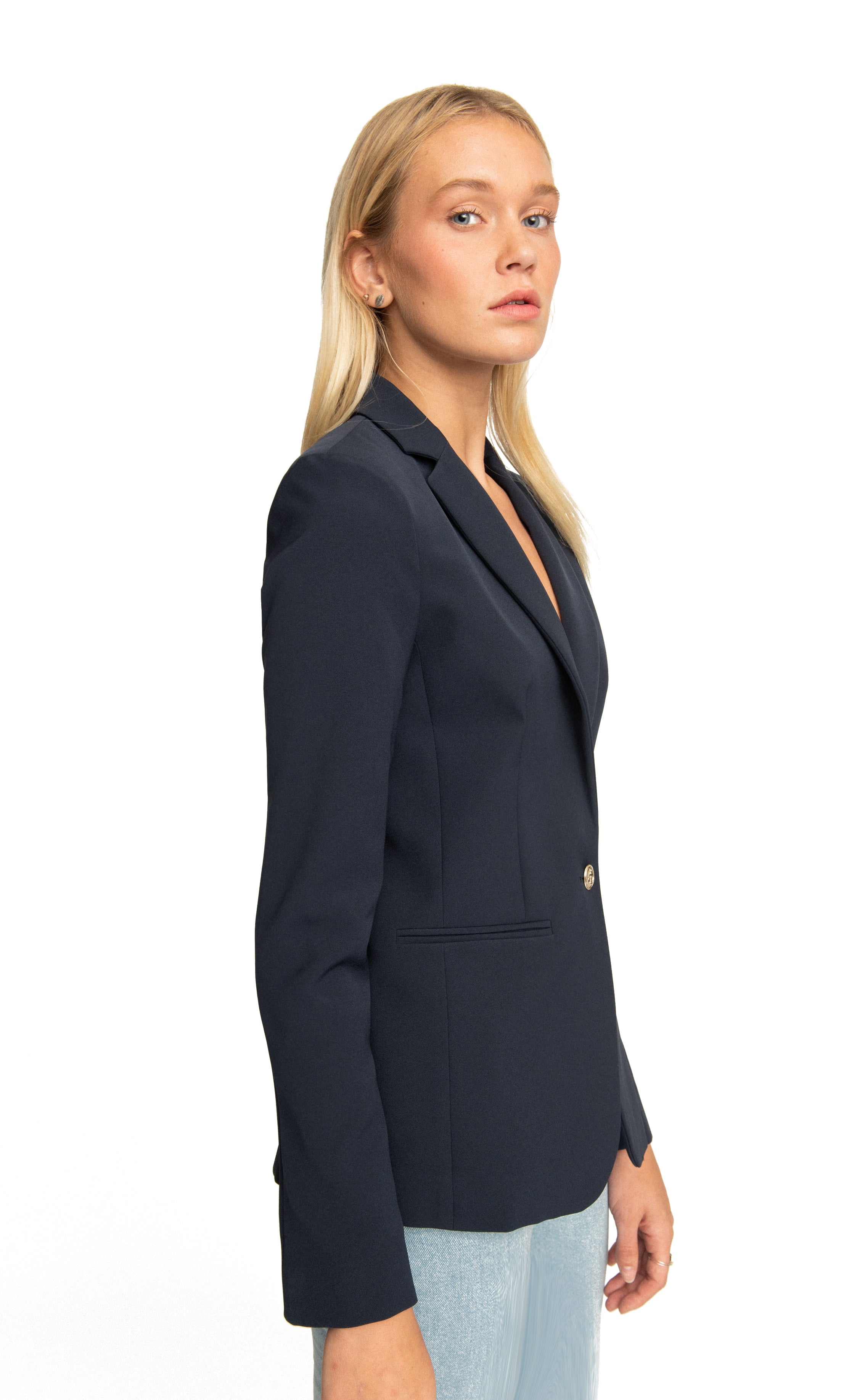 Gaia Single Botton Blazer Navy