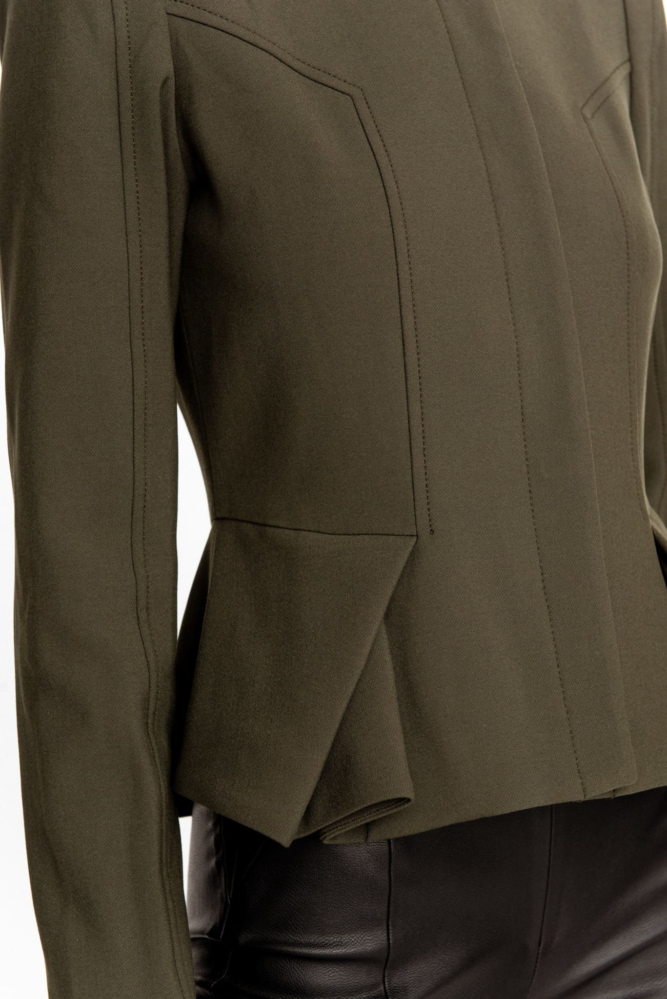 Military Green Peplum Olivia Blazer - Blazer