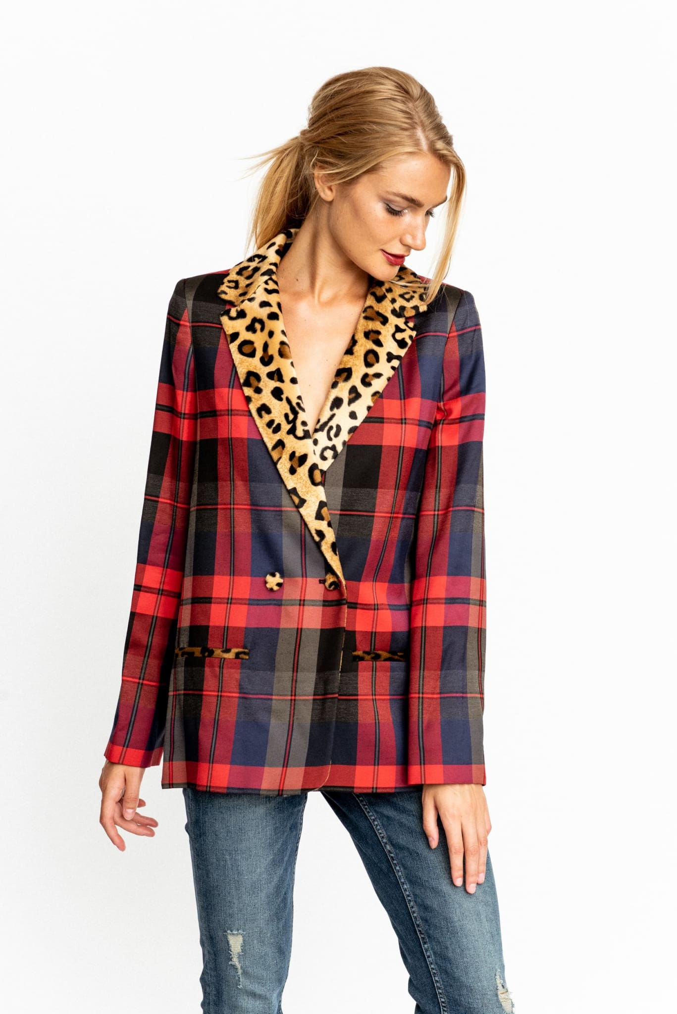 Royal Plaid Clair Blazer - Blazer