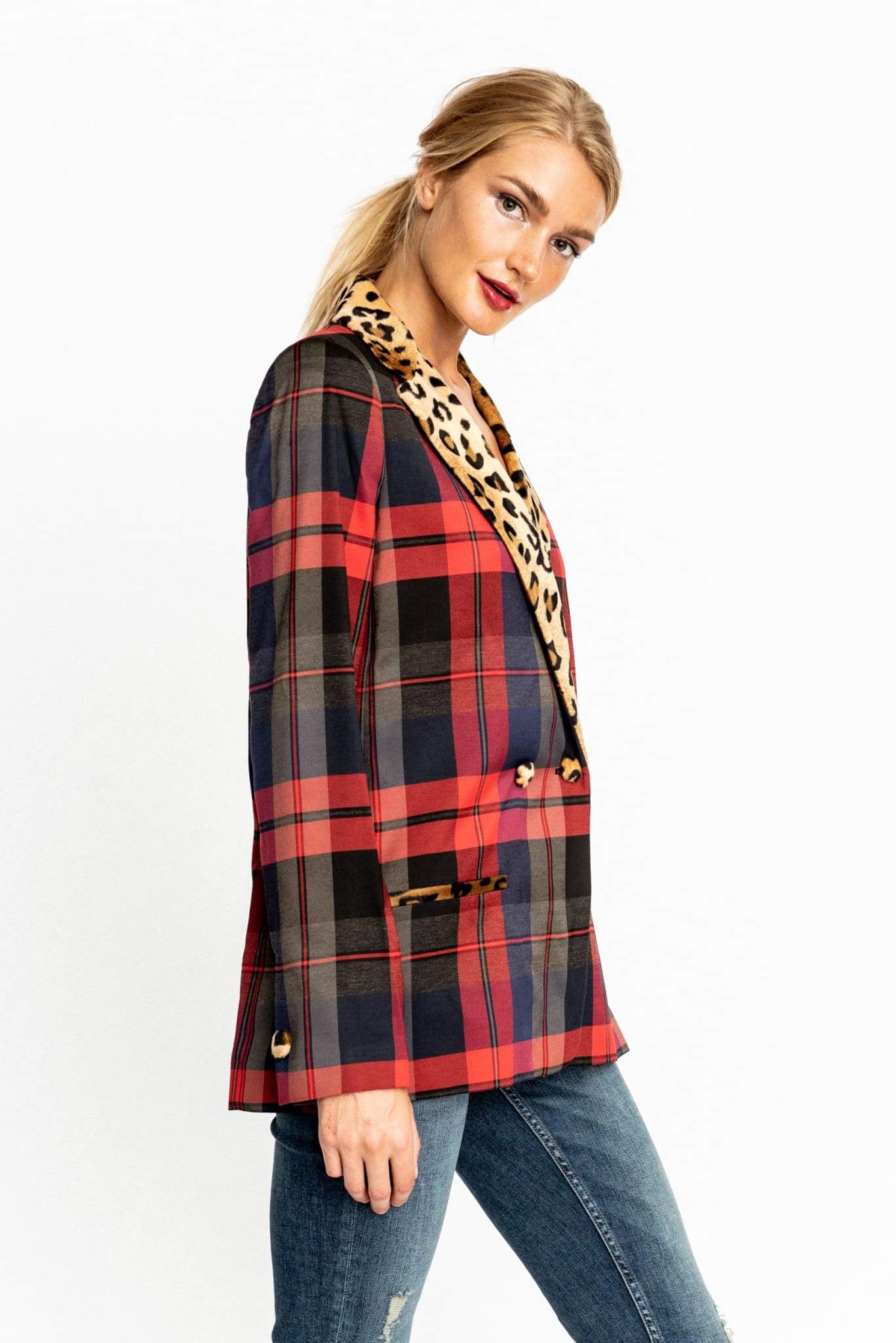 Royal Plaid Clair Blazer - Blazer
