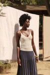 TAYLOR KNIT TOP- WHITE