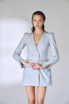 DIXIE DRESS- WASHED DENIM/CRYSTALS