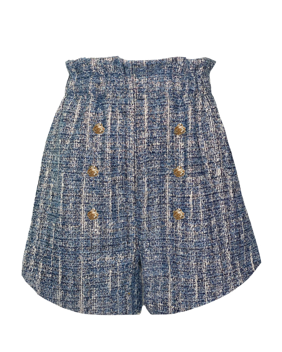 Haidi Shorts - TWEED Blue
