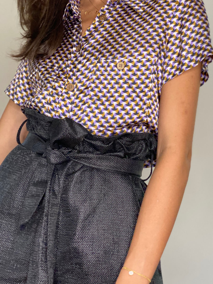 Zaila Shirt Retro Print