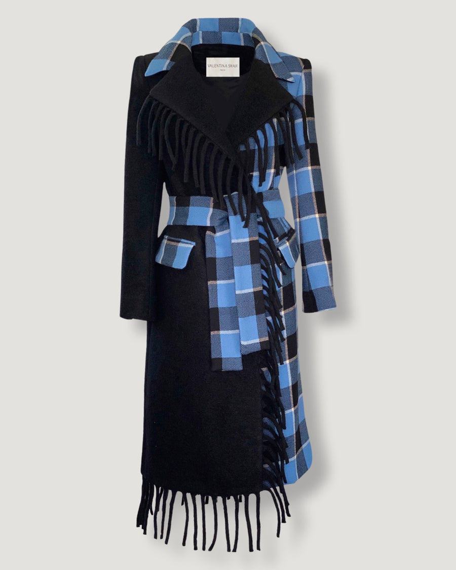 RITA COAT- BLACK MULTI