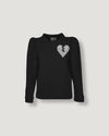MILA TOP- BLACK HEARTBREAKER