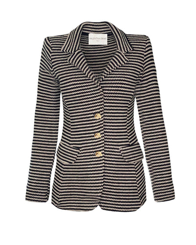 JANET BLAZER- STRIPED JAQUARD