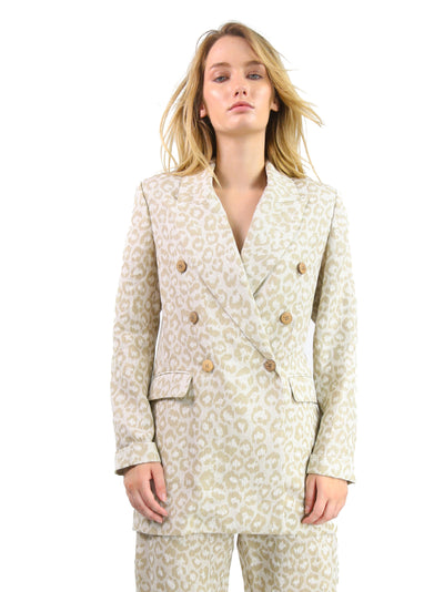 FRANKIE BLAZER- ANIMAL LINEN